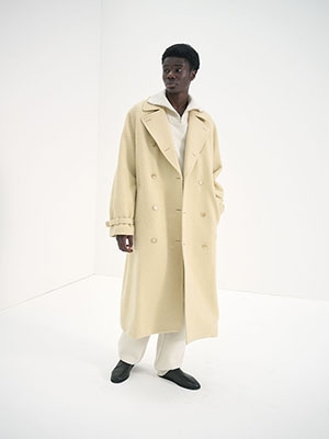 BRUSHED ALPACA WOOL MELTON TRENCH COAT - AURALEE Official Website