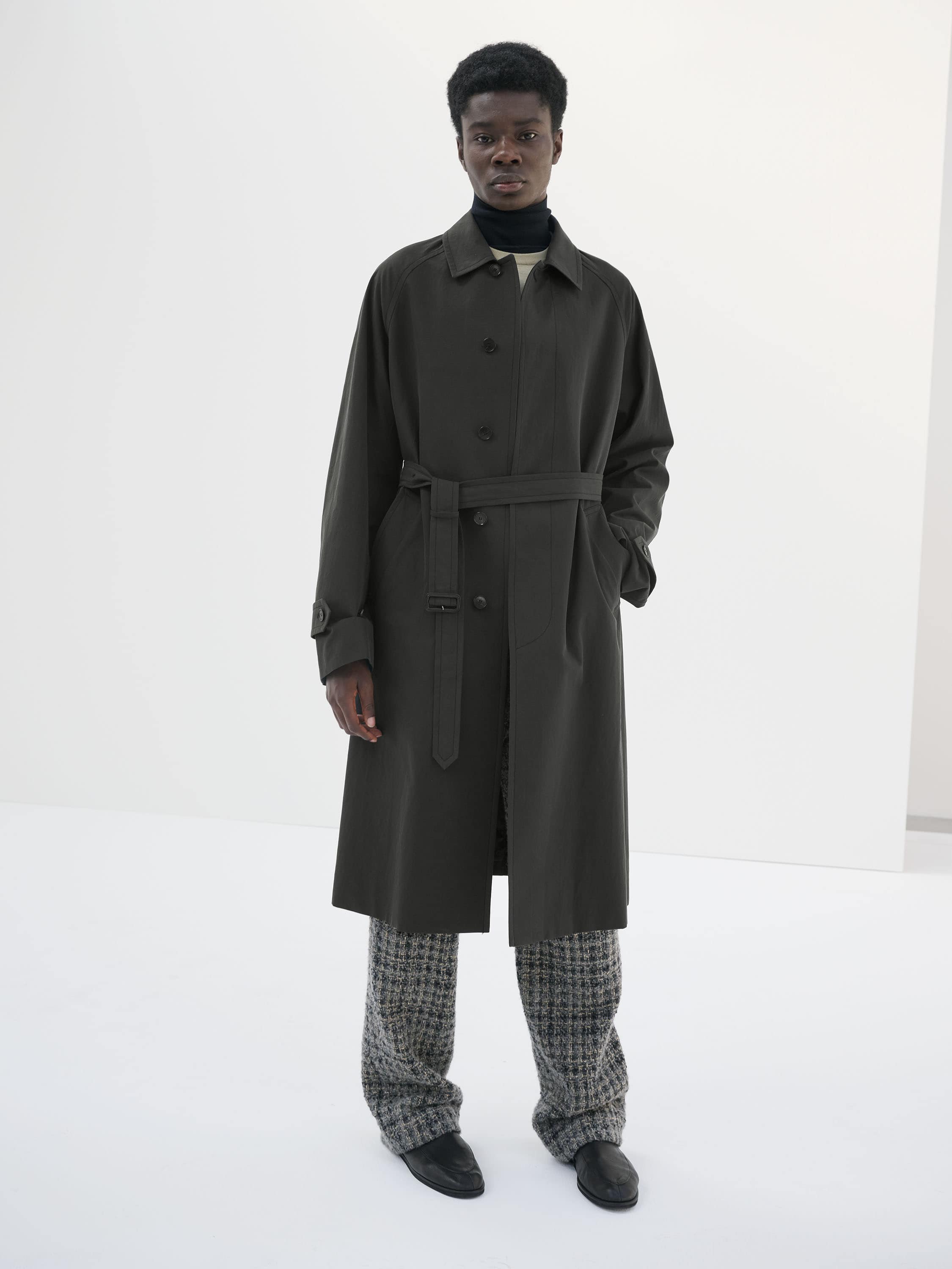 FINX HARD TWIST GABARDINE SOUTIEN COLLAR COAT - AURALEE Official Website