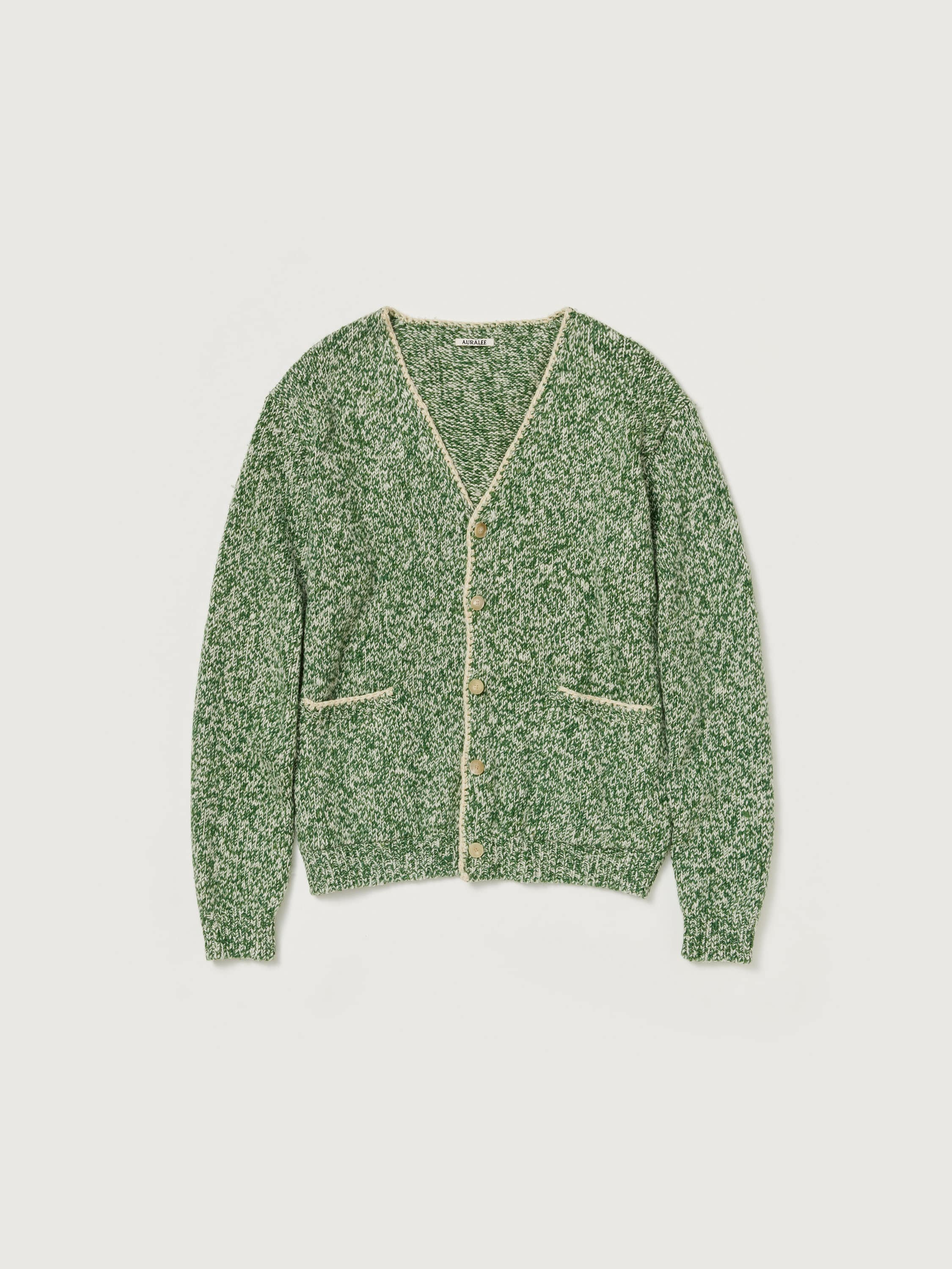 SILK WOOL CAMEL MIX KNIT CARDIGAN 詳細画像 MIX GREEN 4