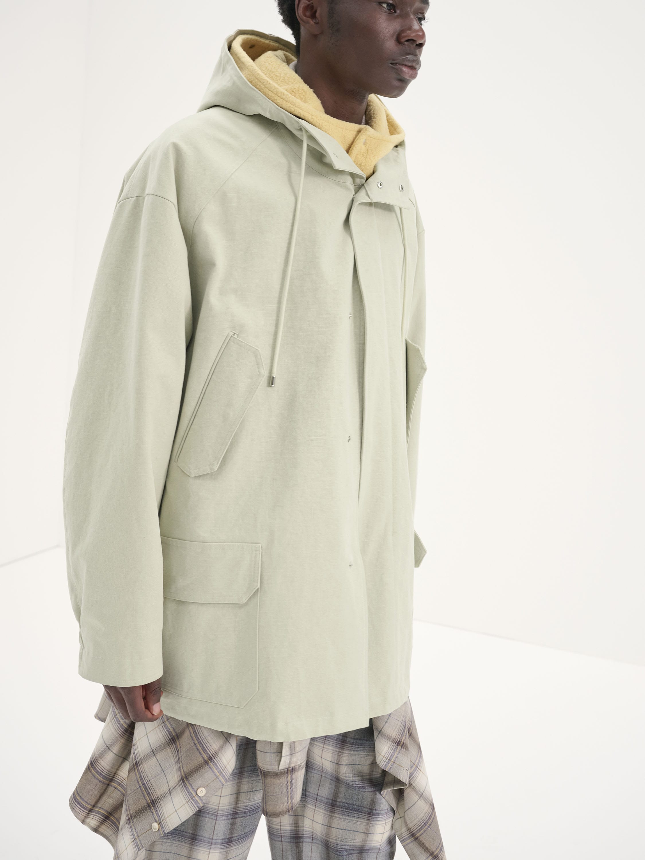 WASHED HEAVY CANVAS LINER COAT 詳細画像 IVORY 2