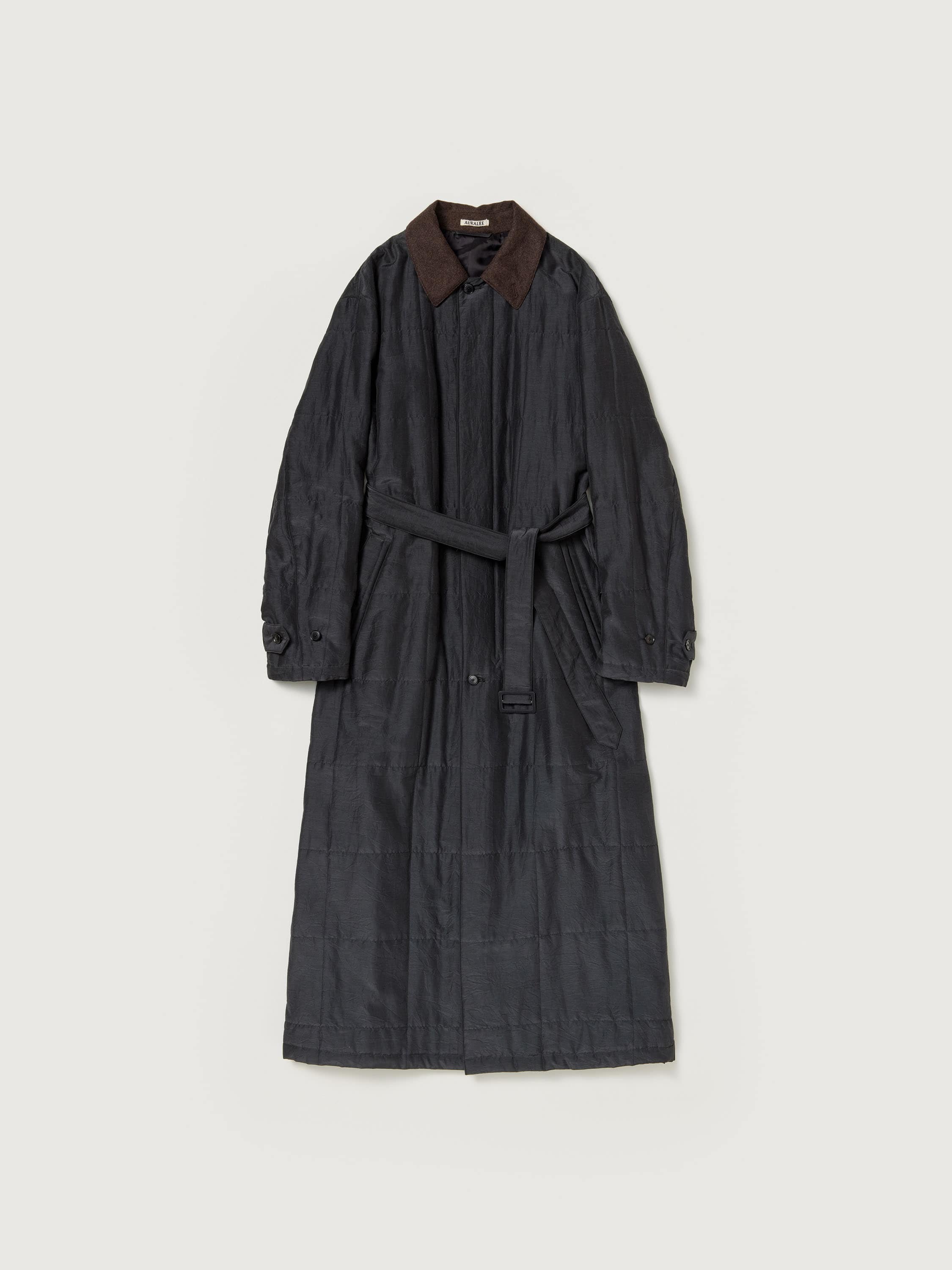QUILTED LIGHT SILK COTTON COAT 詳細画像 INK BLACK 1