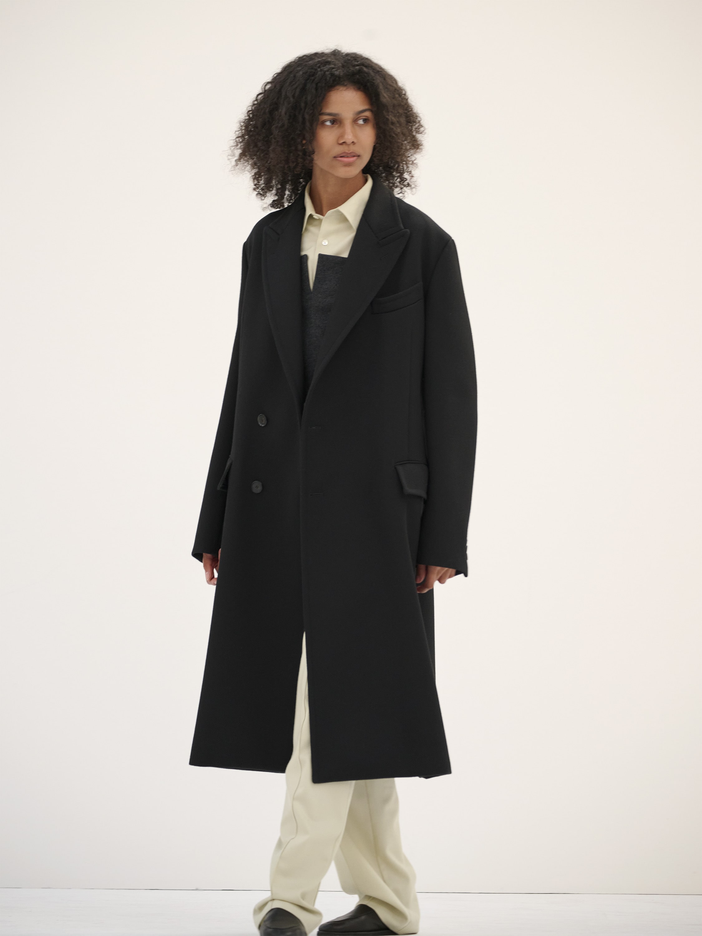 AURALEE DOUBLE CLOTH CHESTERFIELD COAT