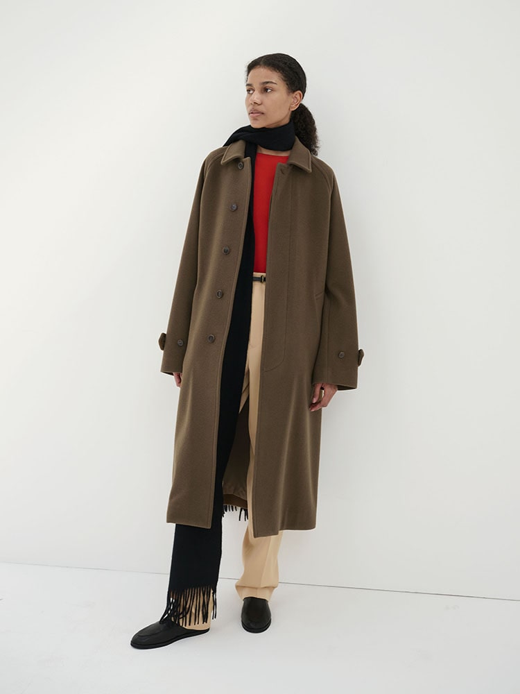 CASHMERE FLANNEL TRENCH COAT - AURALEE Official Website