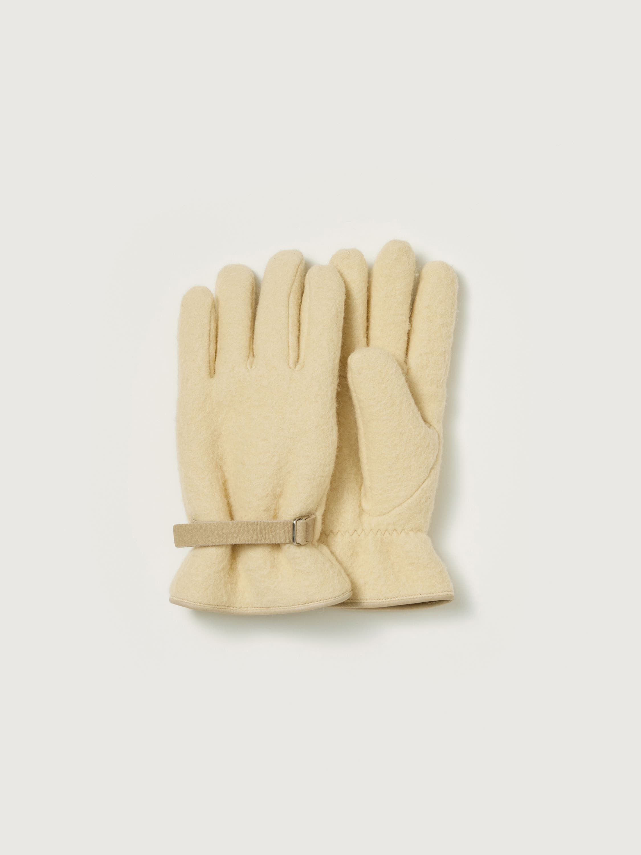 BRUSHED ALPACA WOOL MELTON GLOVES 詳細画像 LIGHT BEIGE 1