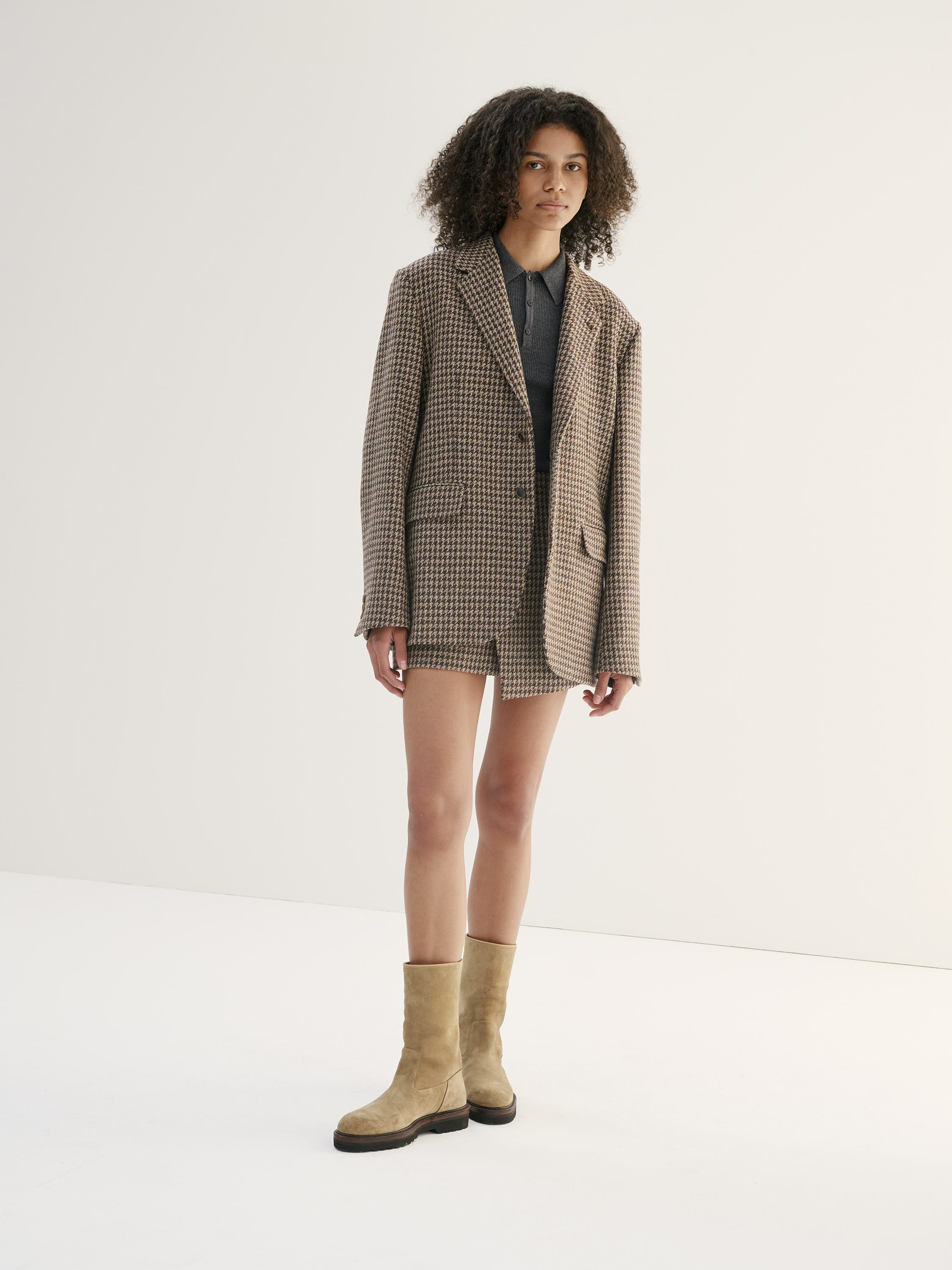 AUAURALE BRITISH WOOL TWEED OVER JACKET - テーラードジャケット