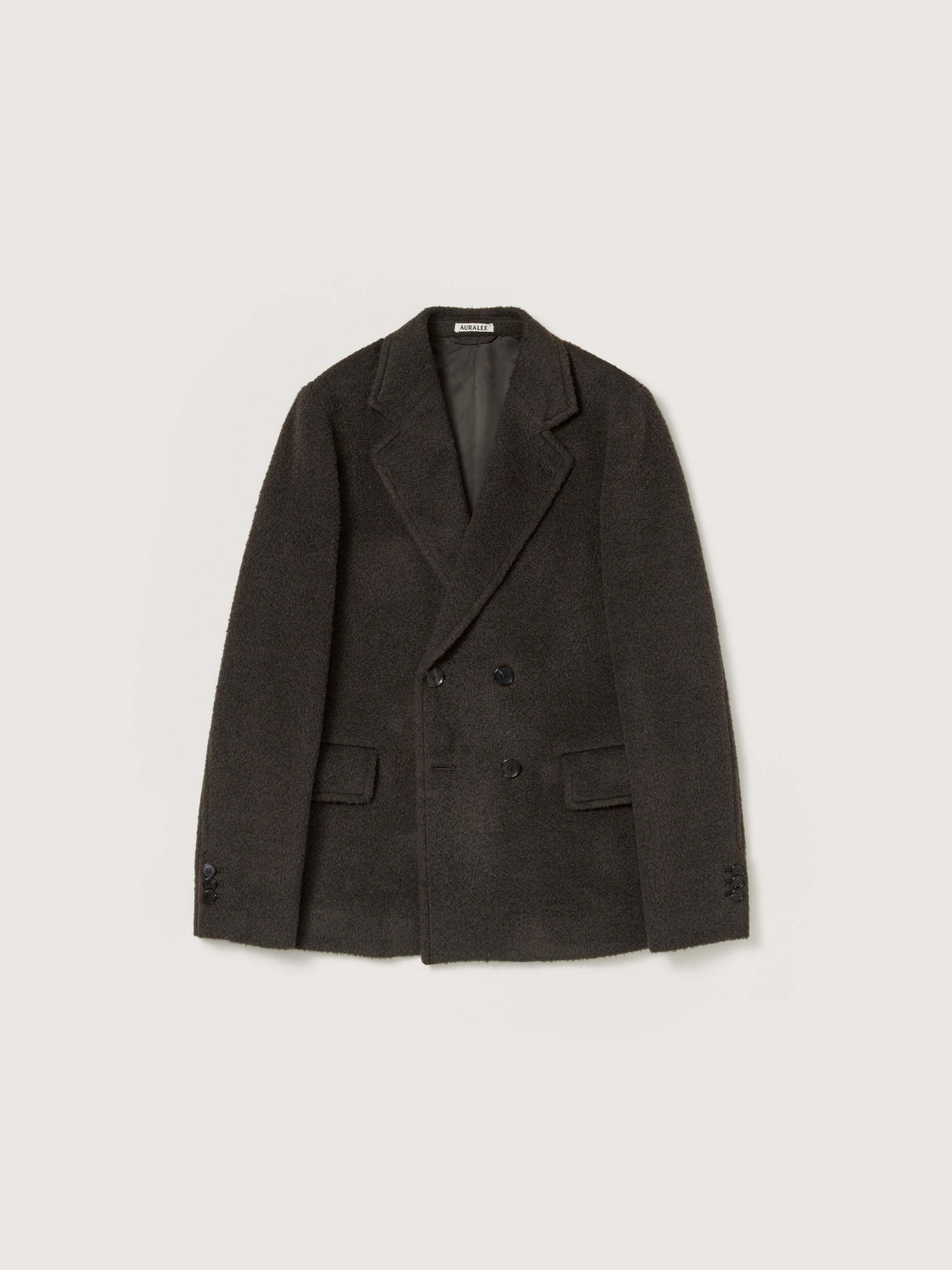 BRUSHED SURI ALPACA MOHAIR JACQUARD JACKET 詳細画像 DARK BROWN 5