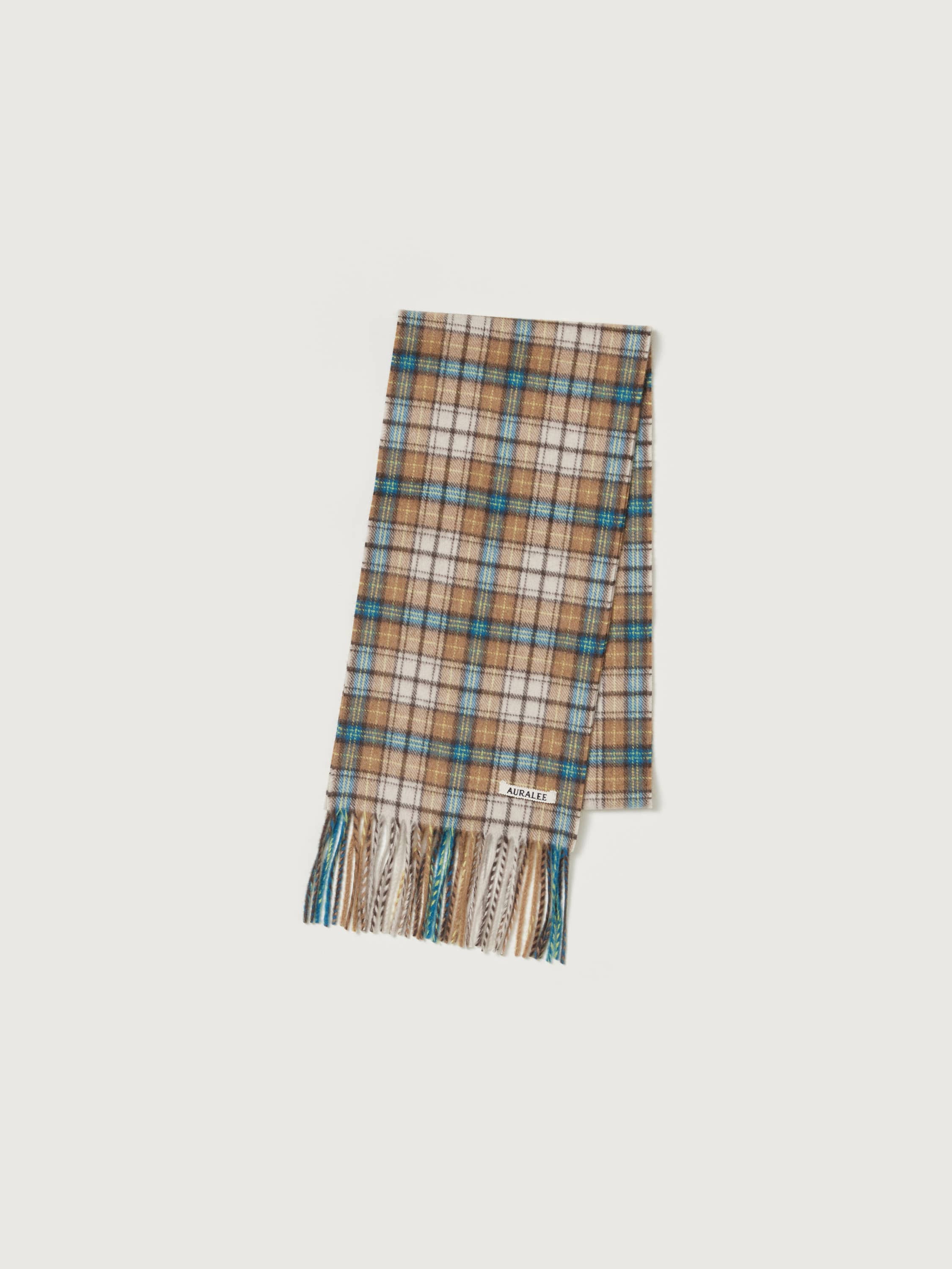 CASHMERE CHECK STOLE 詳細画像 BROWN YELLOW CHECK 1