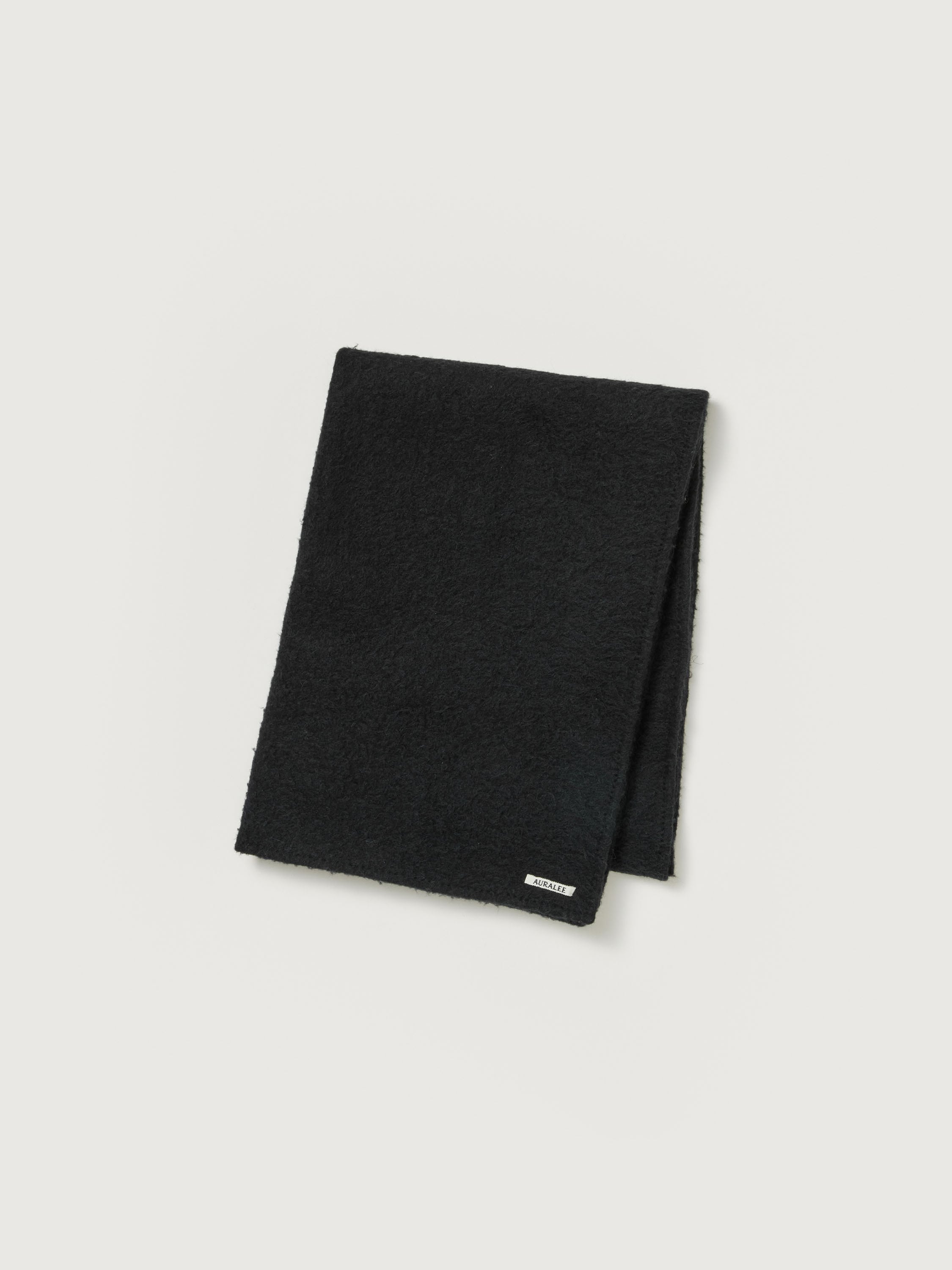 BRUSHED ALPACA WOOL MELTON REGULAR STOLE 詳細画像 BLACK 1