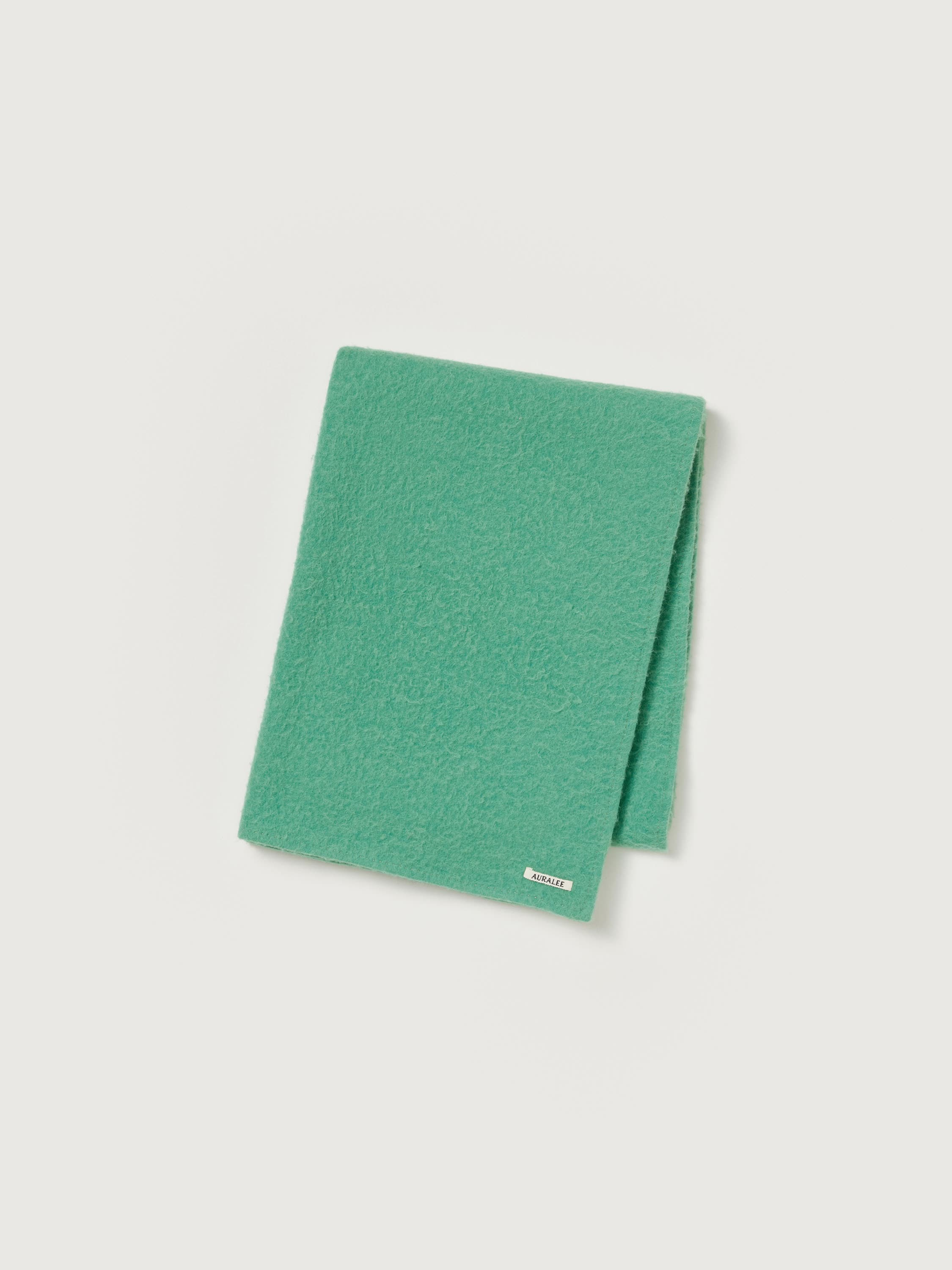 BRUSHED ALPACA WOOL MELTON REGULAR STOLE 詳細画像 JADE GREEN 1