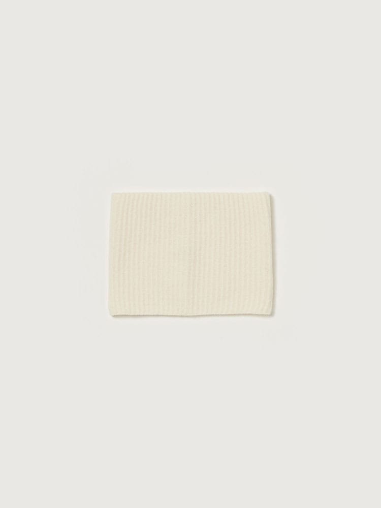 MILLED FRENCH MERINO RIB KNIT NECK WARMER