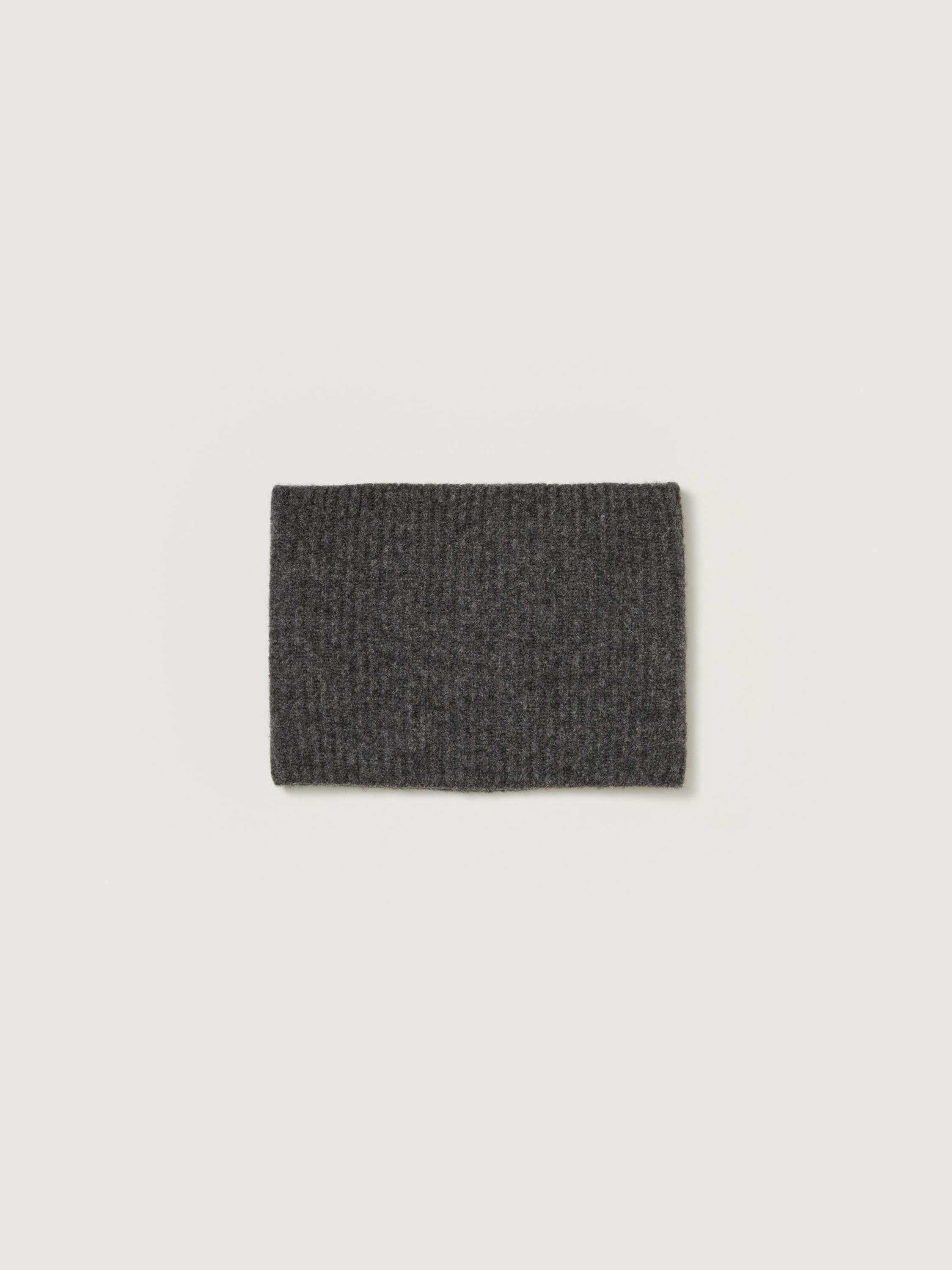 MILLED FRENCH MERINO RIB KNIT NECK WARMER 詳細画像 CHARCOAL GRAY 1