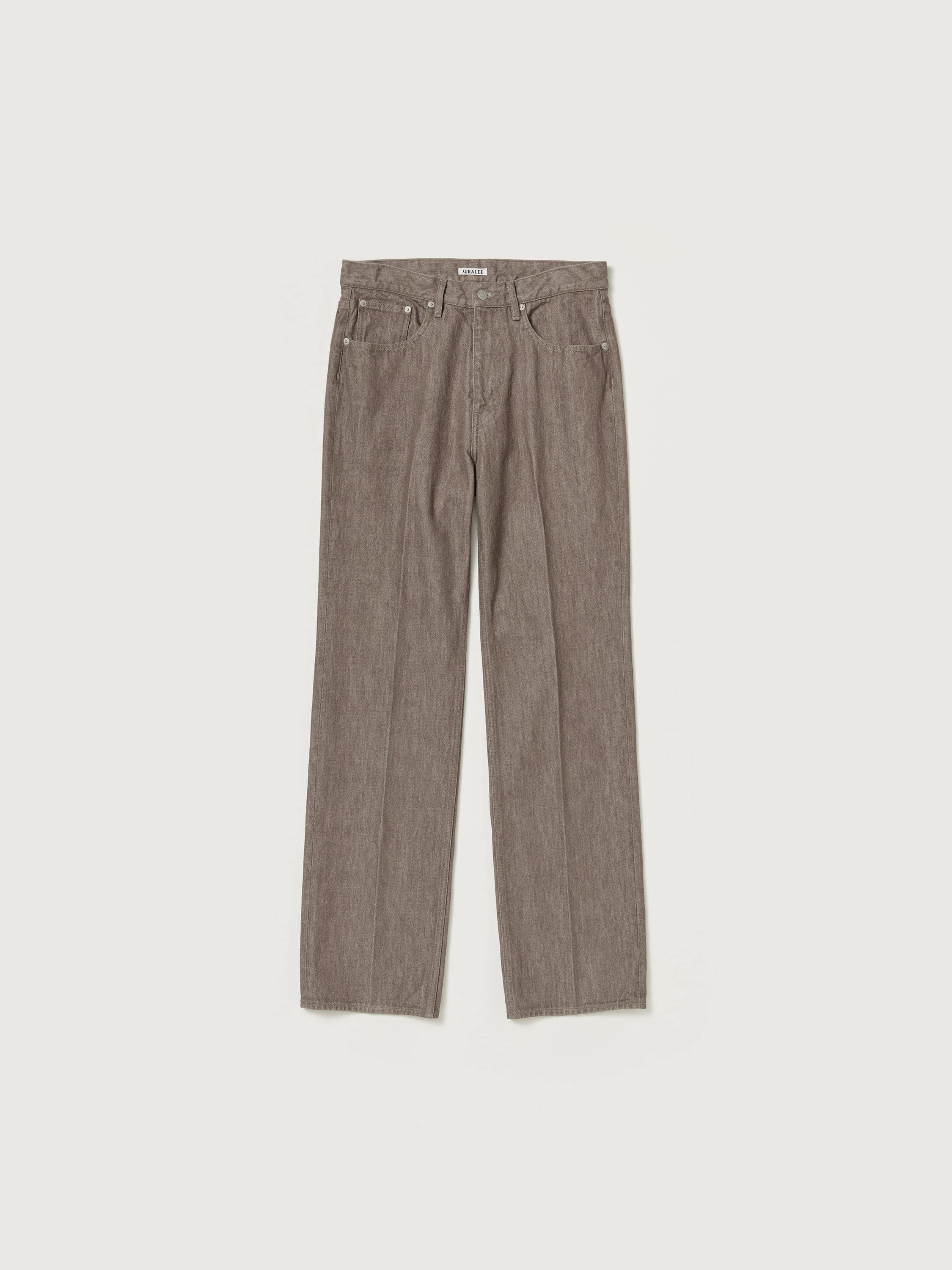 HARD TWIST BROWN DENIM 5P PANTS - AURALEE Official Website