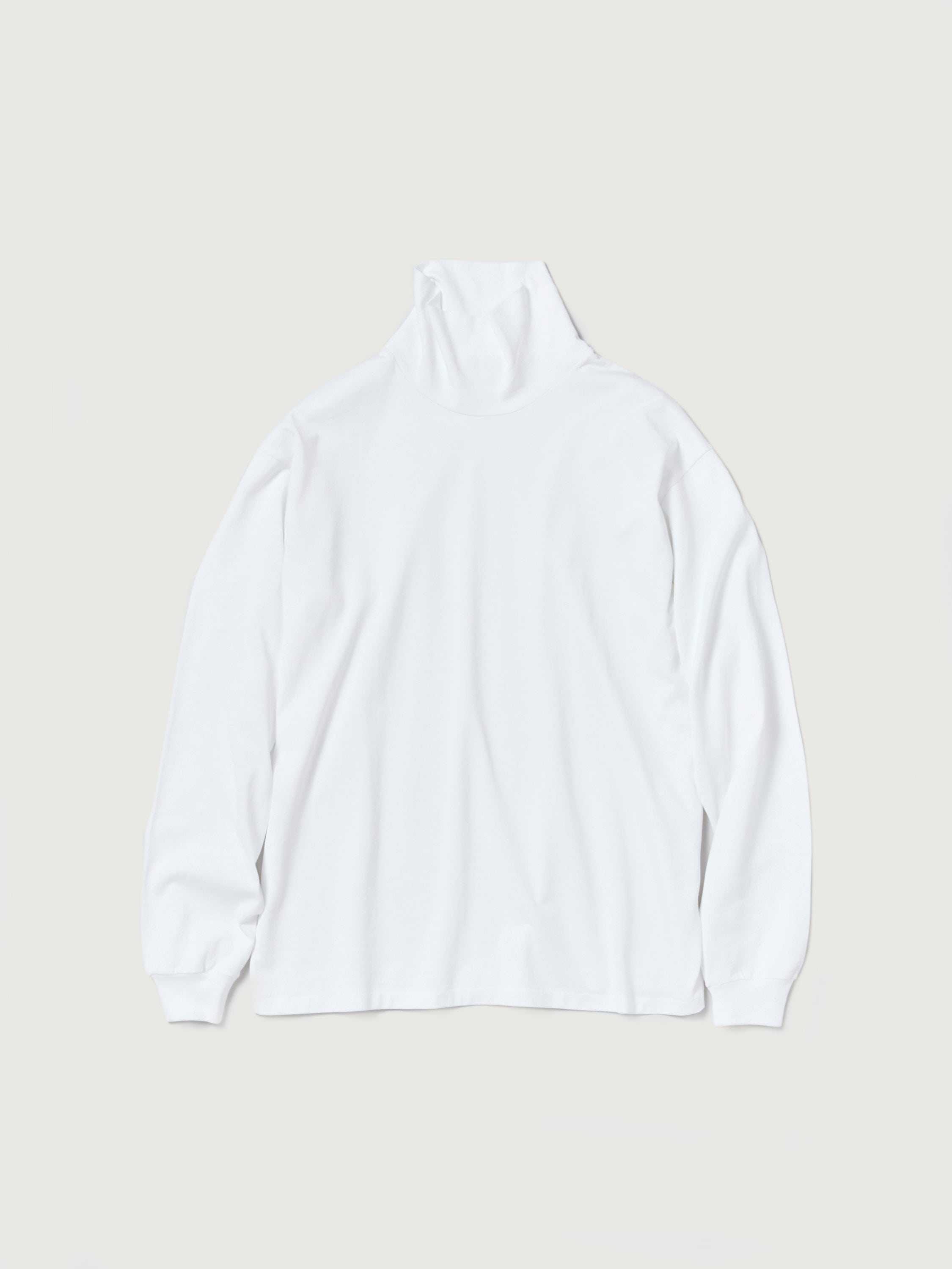 LUSTER PLAITING HI NECK L/S TEE - AURALEE Official Website