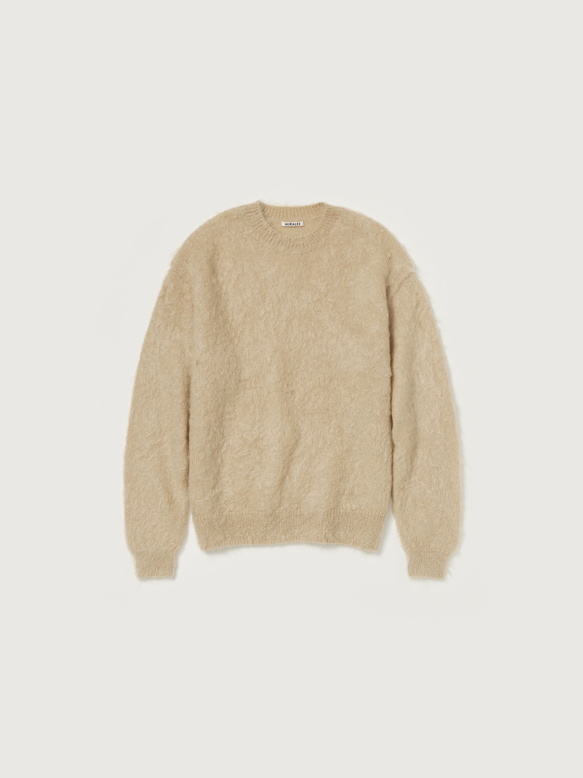 BRUSHED SUPER KID MOHAIR KNIT P/O 詳細画像 BEIGE 4