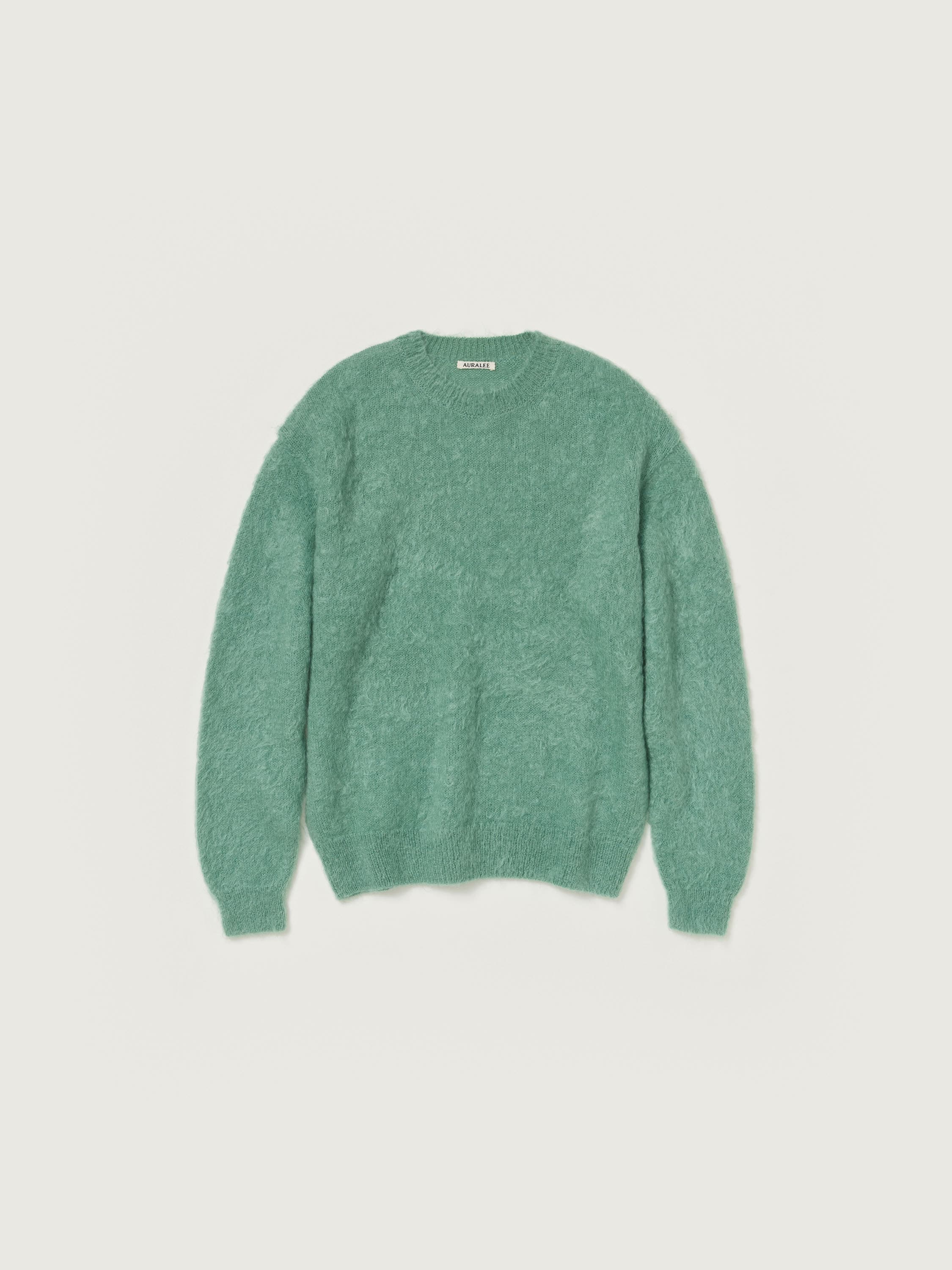 BRUSHED SUPER KID MOHAIR KNIT P/O 詳細画像 JADE GREEN 1