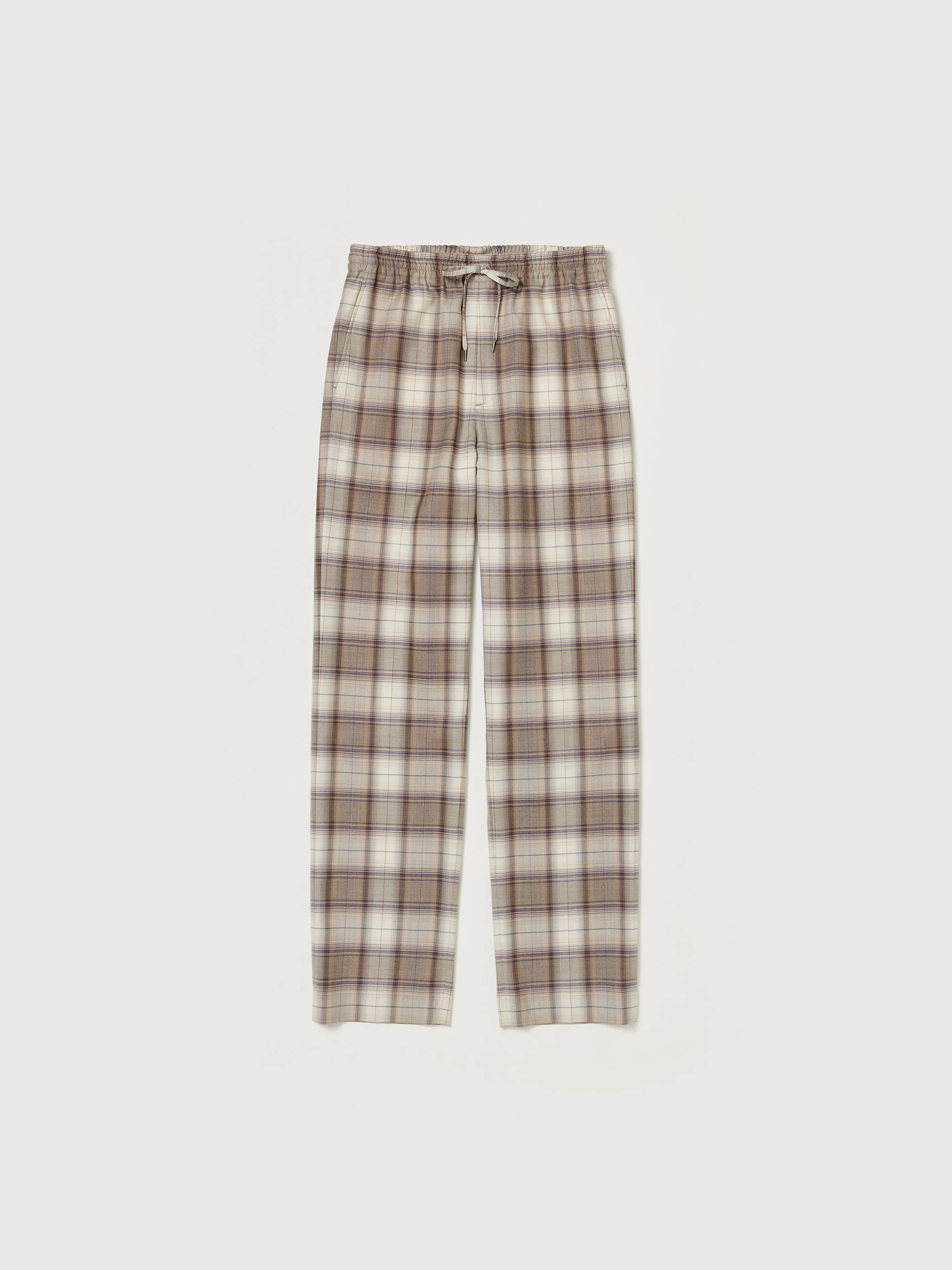 SUPER LIGHT WOOL CHECK EASY SLACKS - AURALEE Official Website