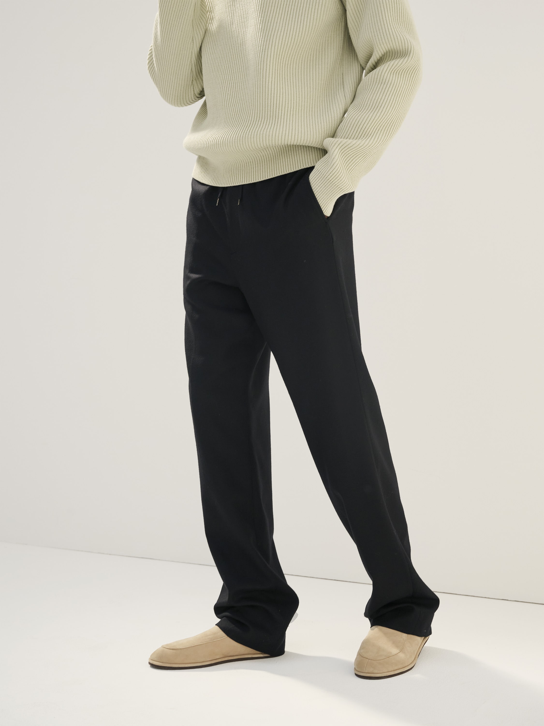 AURALEE / SUPER LIGHT WOOL EASY SLACKS-