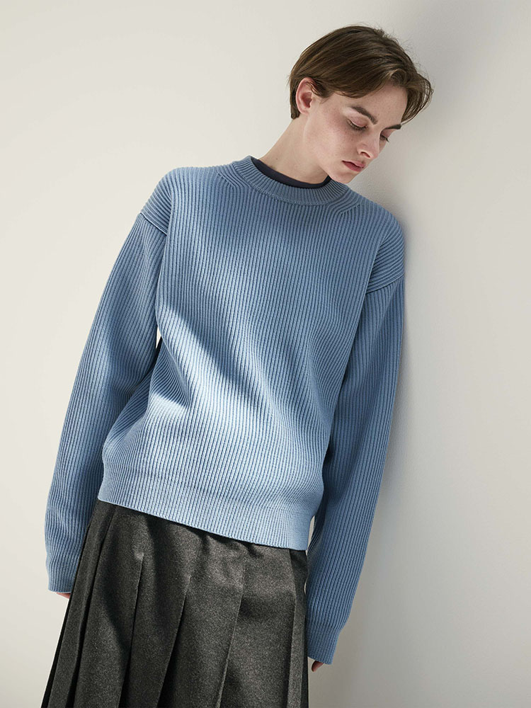 FRENCH MERINO RIB KNIT P/O - AURALEE Official Website