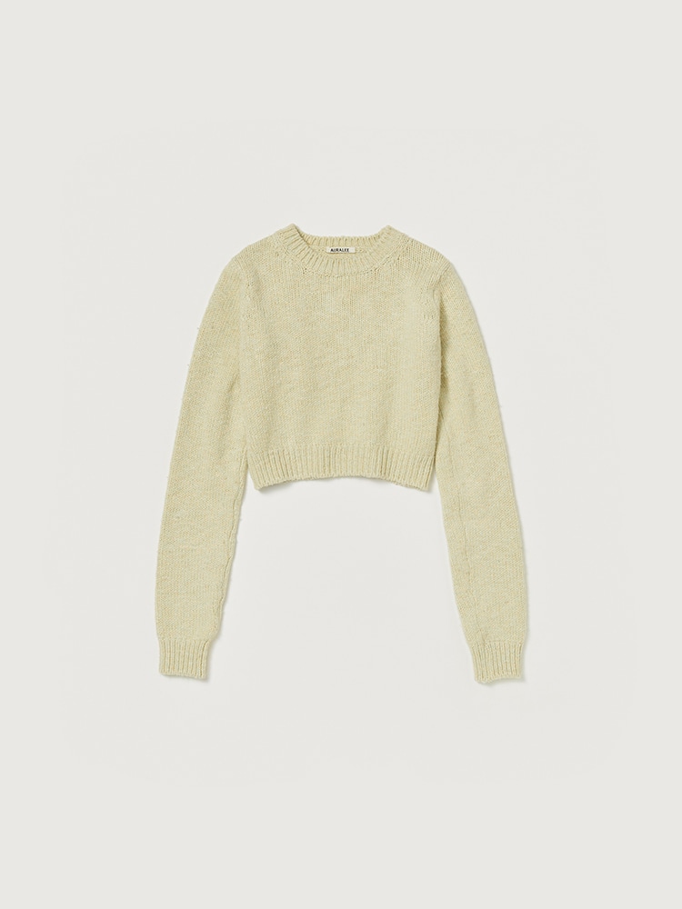 SILK WOOL CAMEL MIX KNIT SHORT P/O - AURALEE Official Website