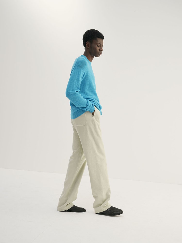 MILLED FRENCH MERINO RIB KNIT PANTS - AURALEE Official Website