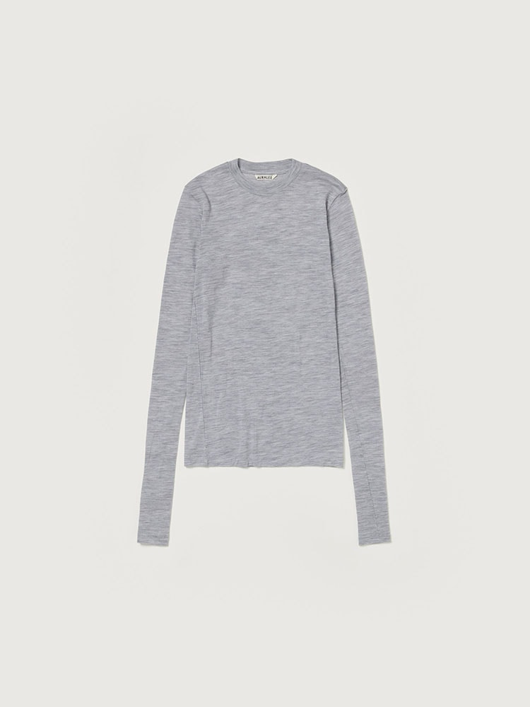 SUPER SOFT WOOL SHEER JERSEY L/S TEE - AURALEE Official Website