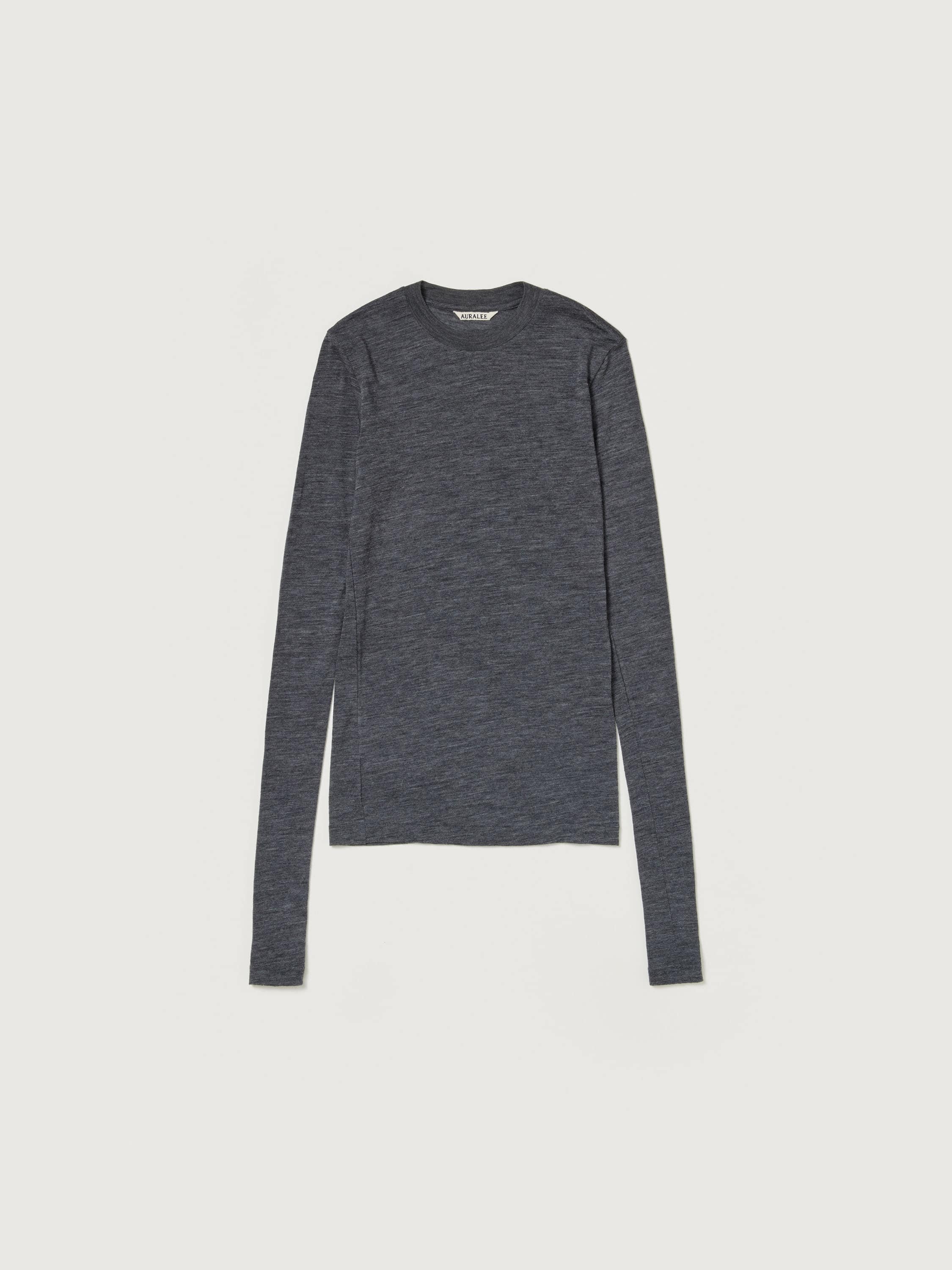 SUPER SOFT WOOL SHEER JERSEY L/S TEE 詳細画像 TOP CHARCOAL 1
