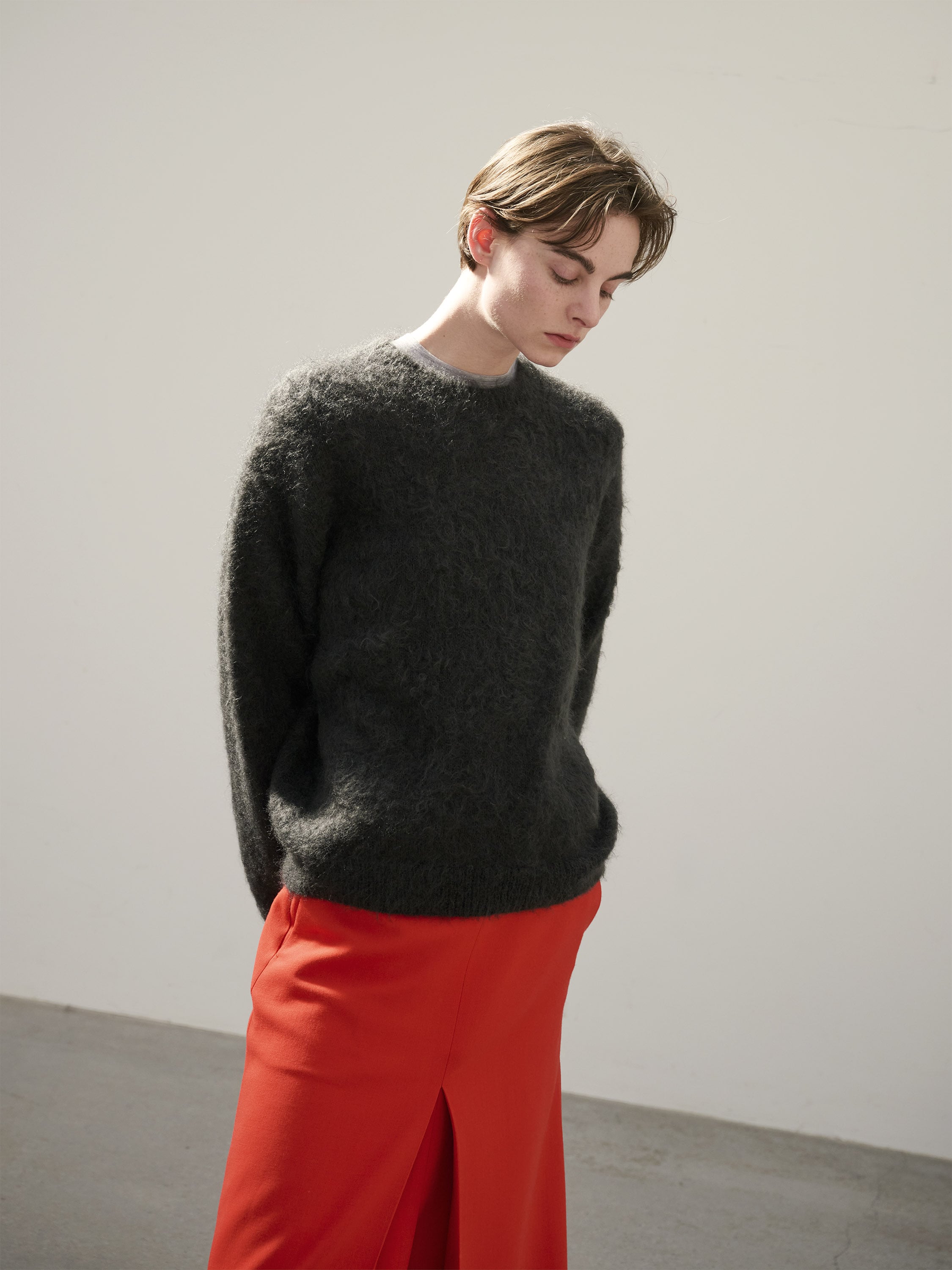 BRUSHED SUPER KID MOHAIR KNIT P/O - AURALEE Official Website