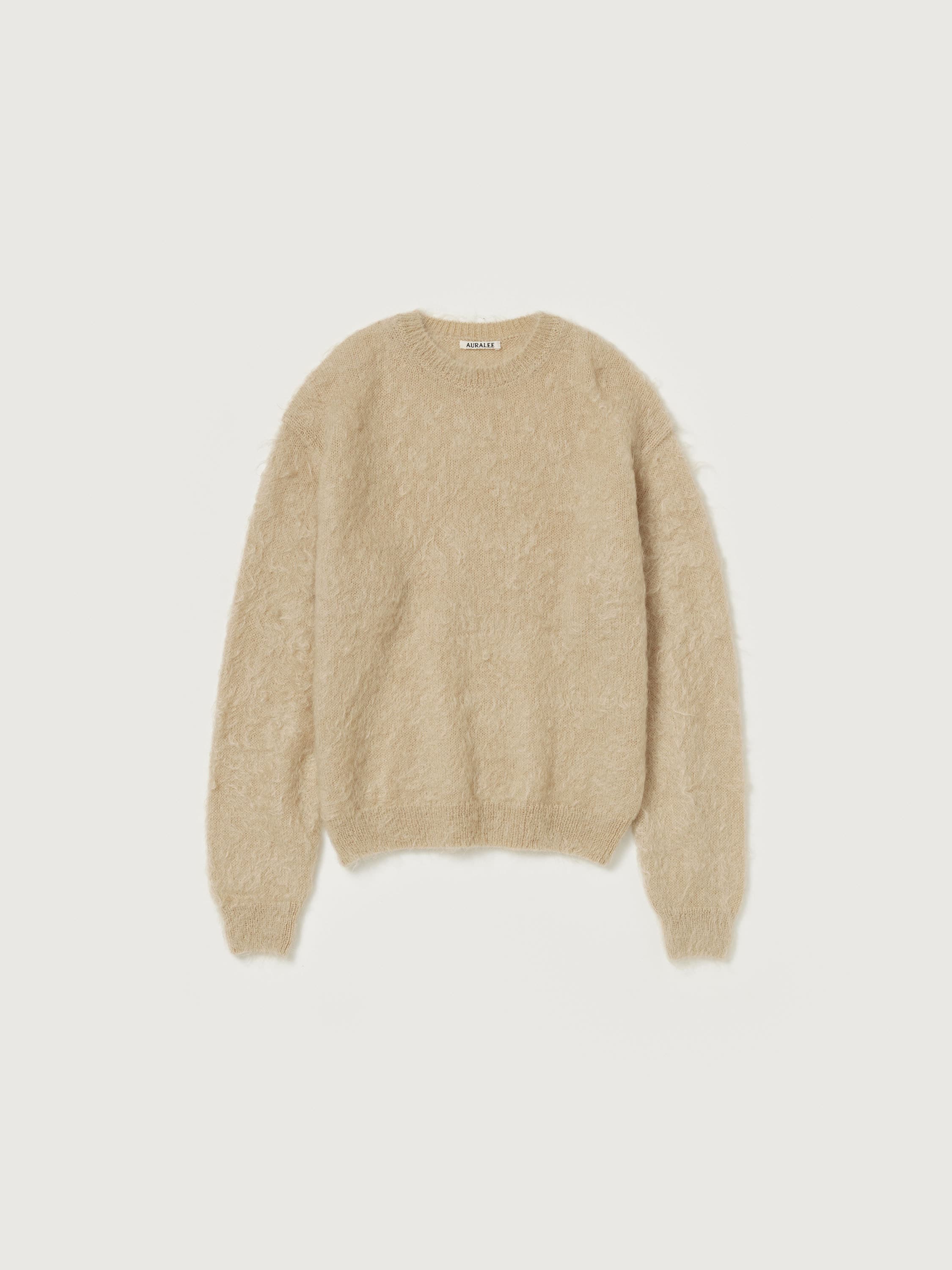 BRUSHED SUPER KID MOHAIR KNIT P/O 詳細画像 BEIGE 1