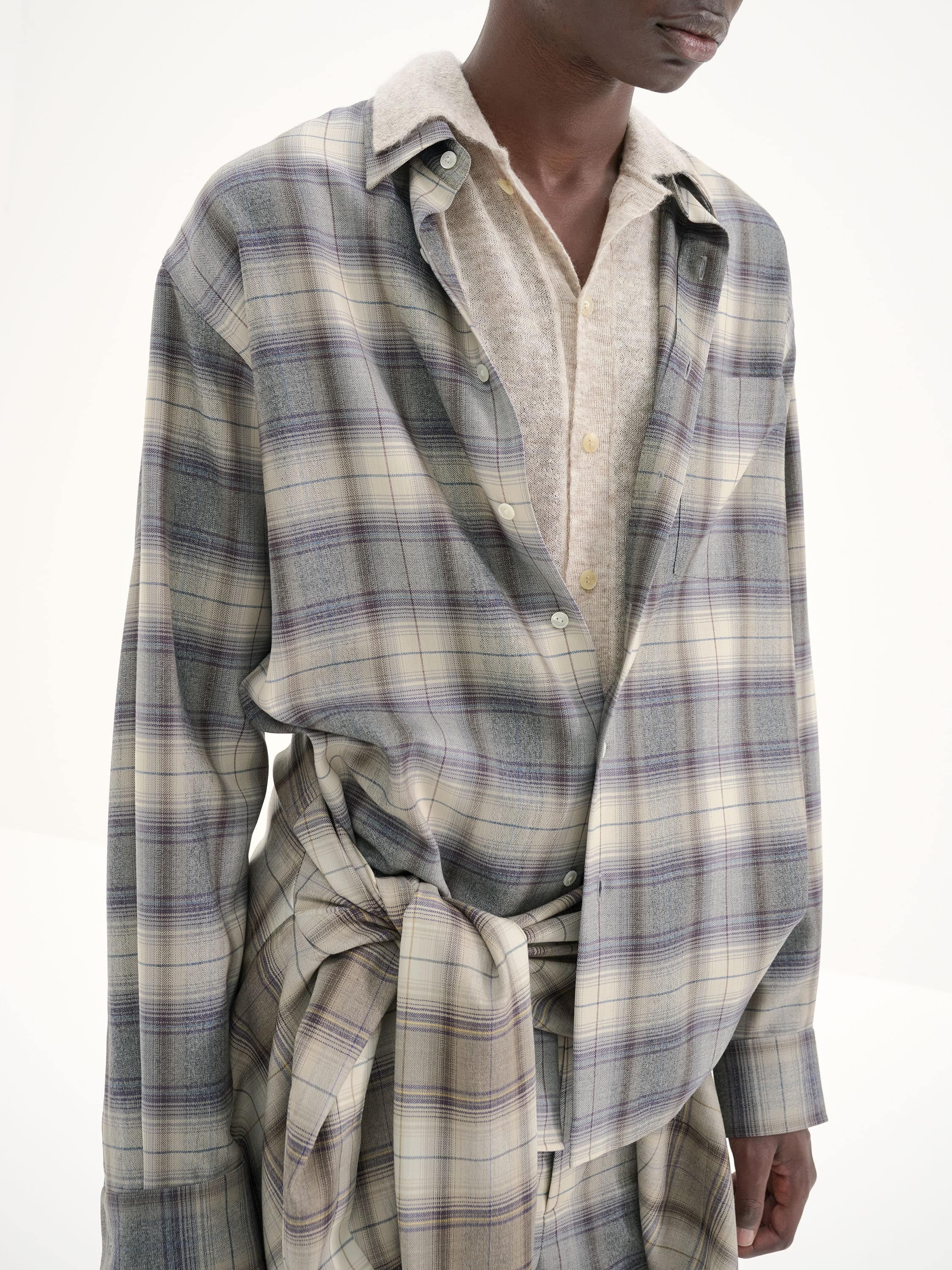 売り出し銀座 オーラリーSUPER LIGHT WOOL CHECK SHIRTS ennoy シャツ