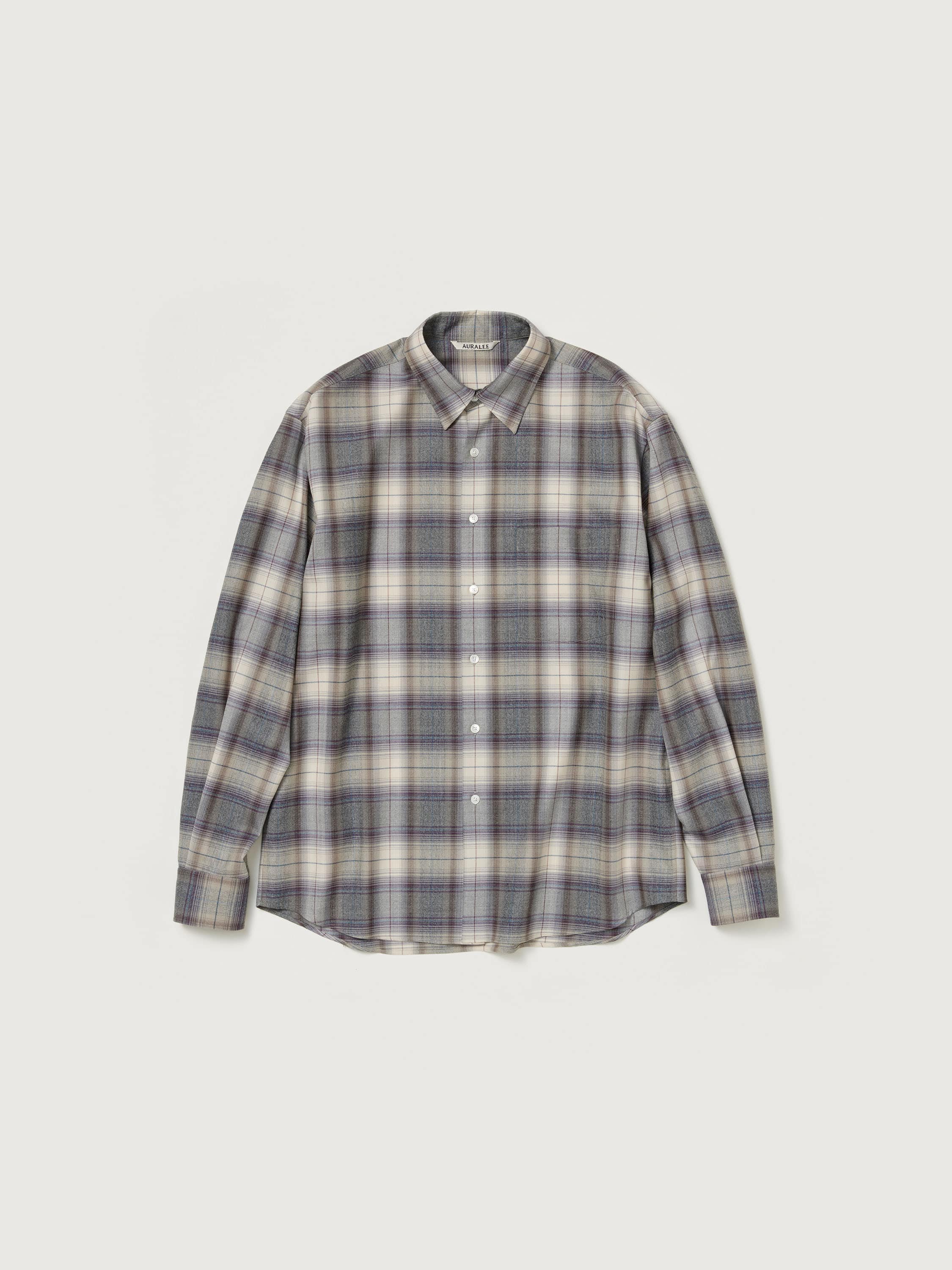 AURALEE SUPER LIGHT WOOL CHECK シャツ tic-guinee.net