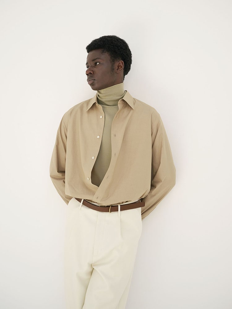 WASHED FINX TWILL BIG SHIRT - AURALEE Official Website