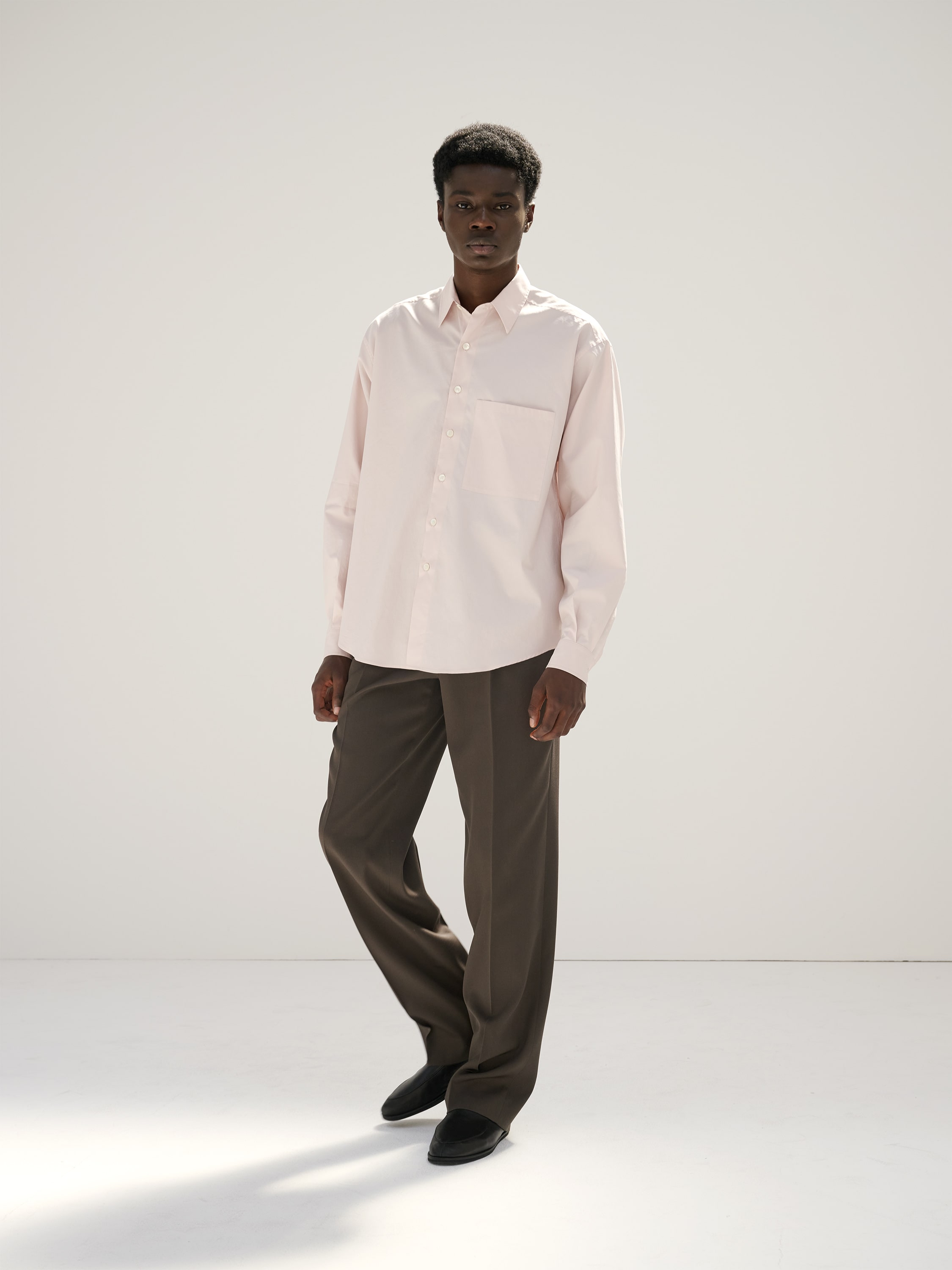 AURALEE WASHED FINX TWILL BIG SHIRTS