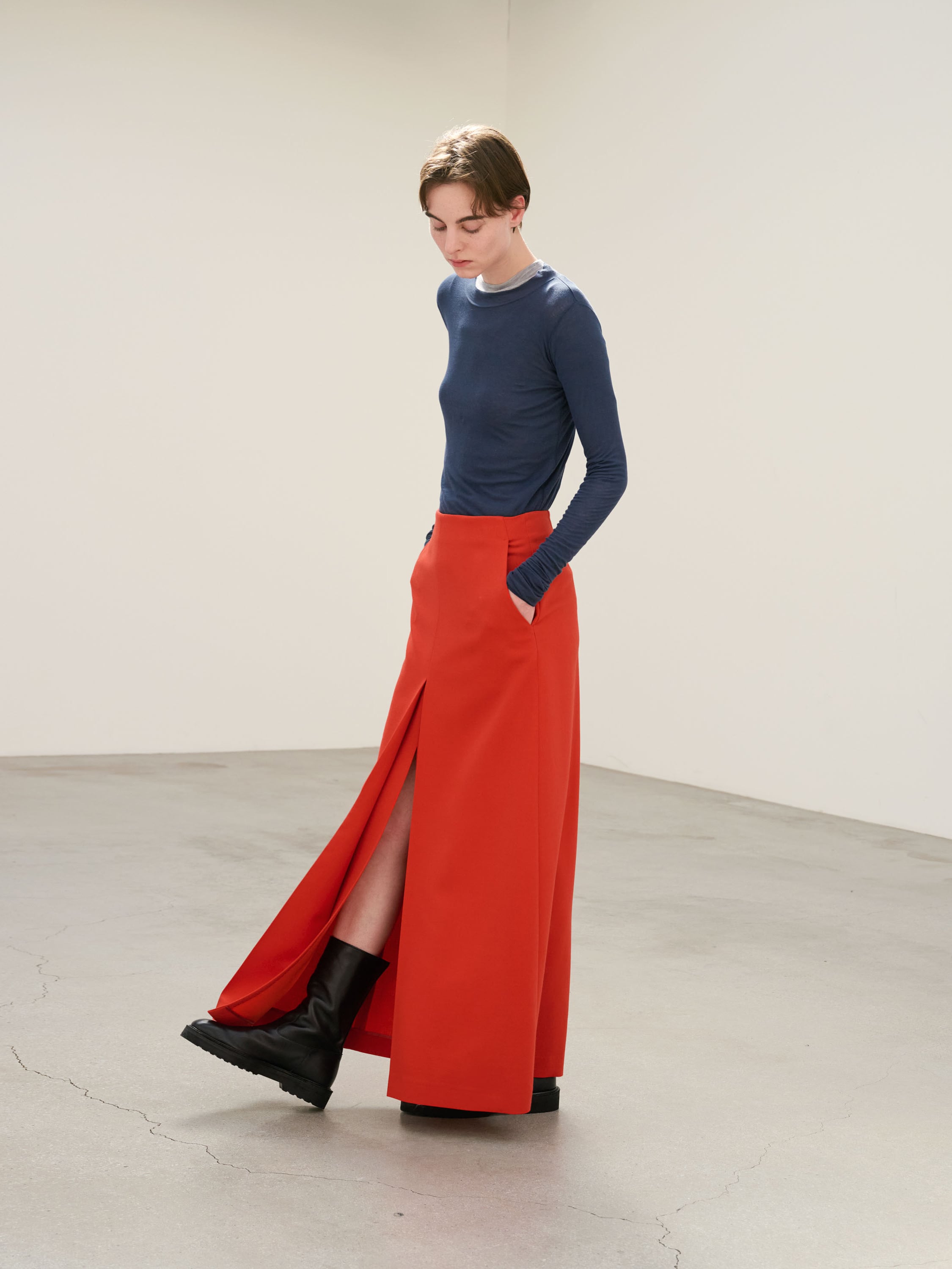 AURALEE TENSE WOOL DOUBLE CLOTH SKIRT素材ウール - ロングスカート