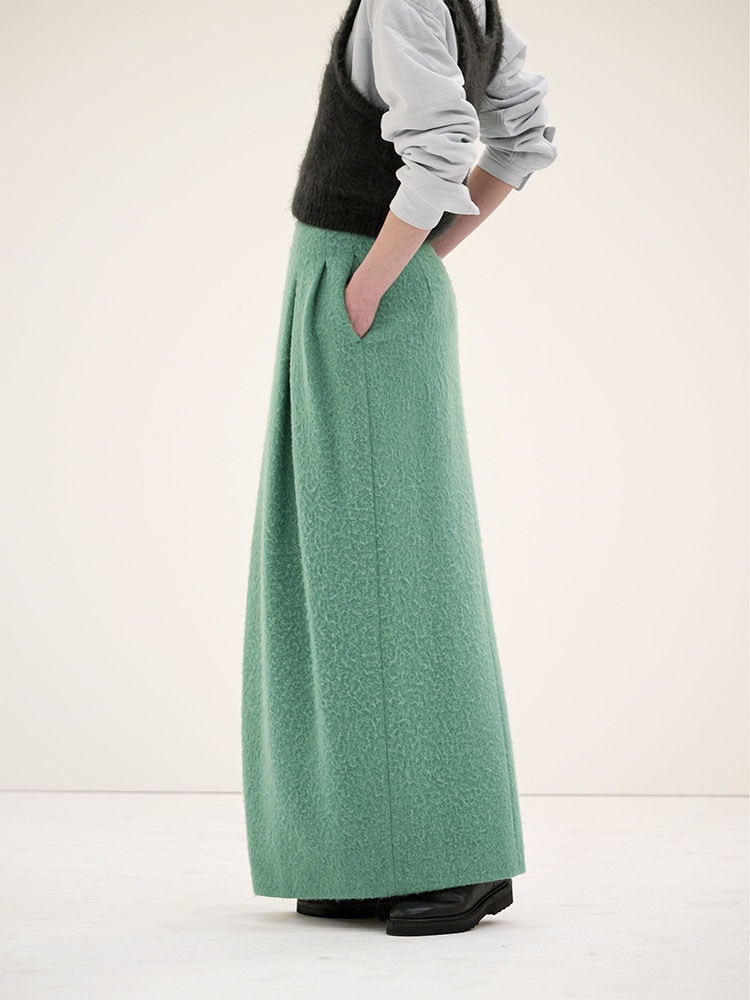 TENSE WOOL DOUBLE CLOTH SKIRT - AURALEE Official Website