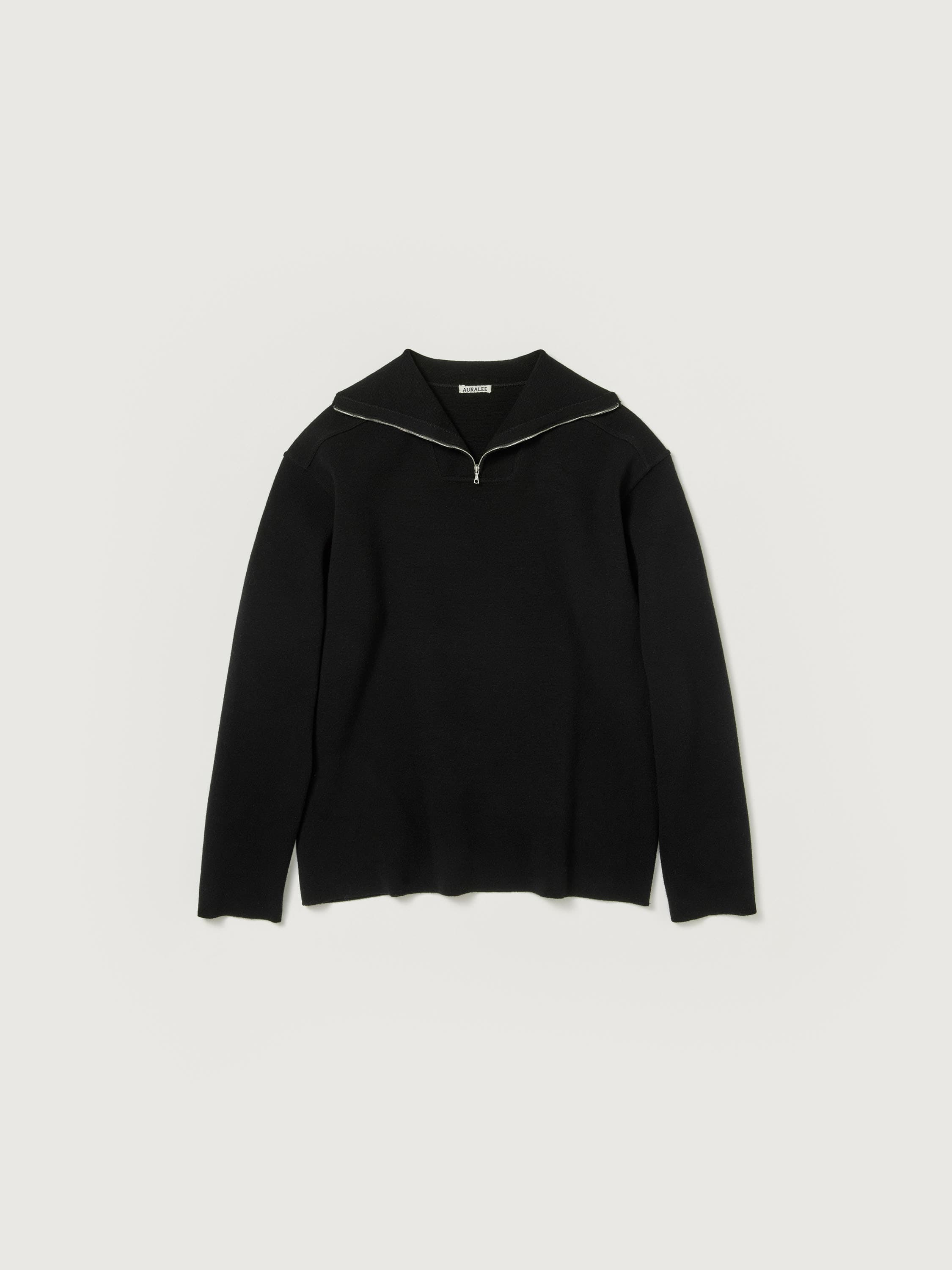 HEAVY MILANO RIB KNIT ZIP TURTLE 詳細画像 BLACK 1