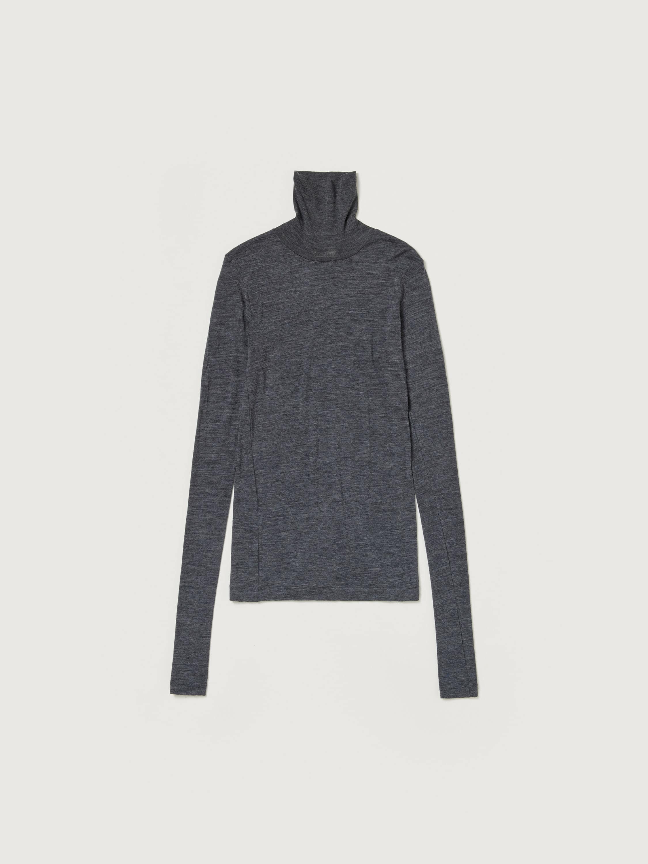 SUPER SOFT WOOL SHEER JERSEY TURTLE 詳細画像 TOP CHARCOAL 1