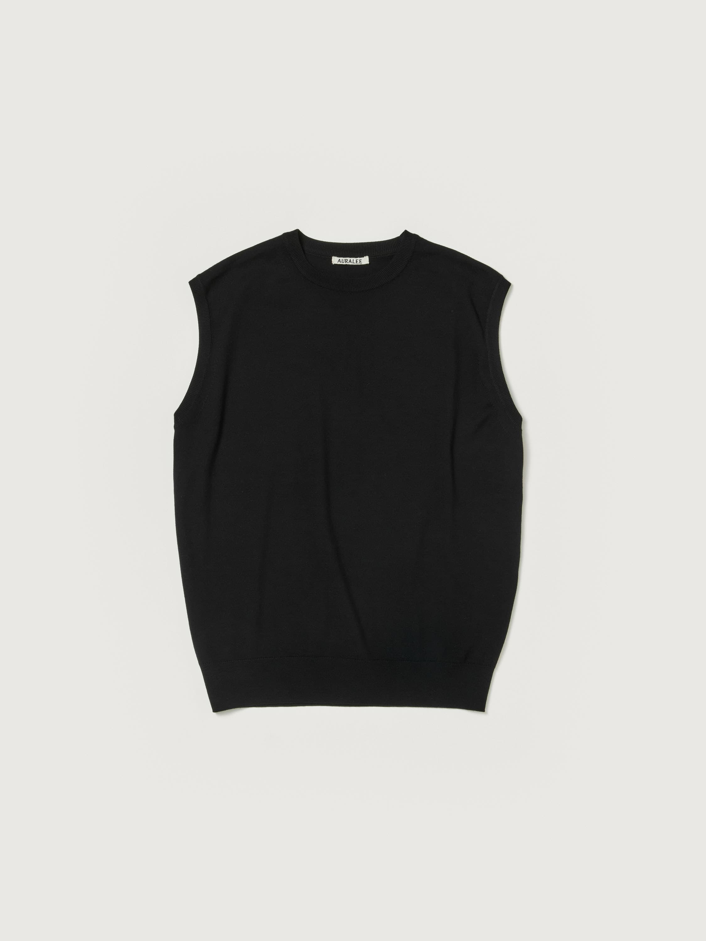 SUPER HIGH GAUGE WOOL KNIT VEST 詳細画像 BLACK 1